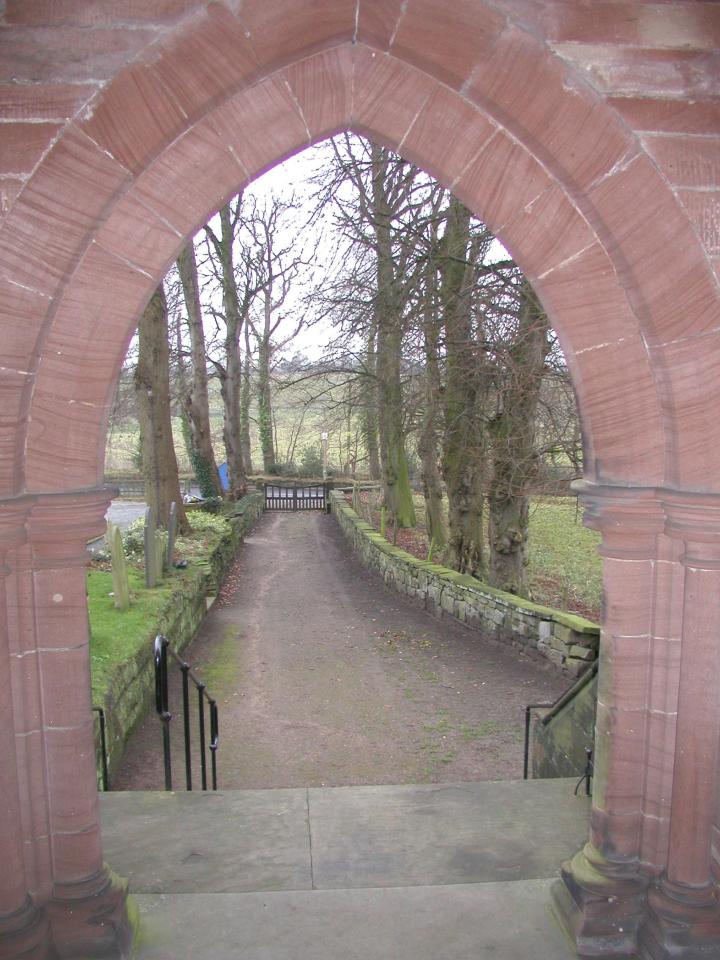 JPEG image - View from the main entrance of Norley Church ...
