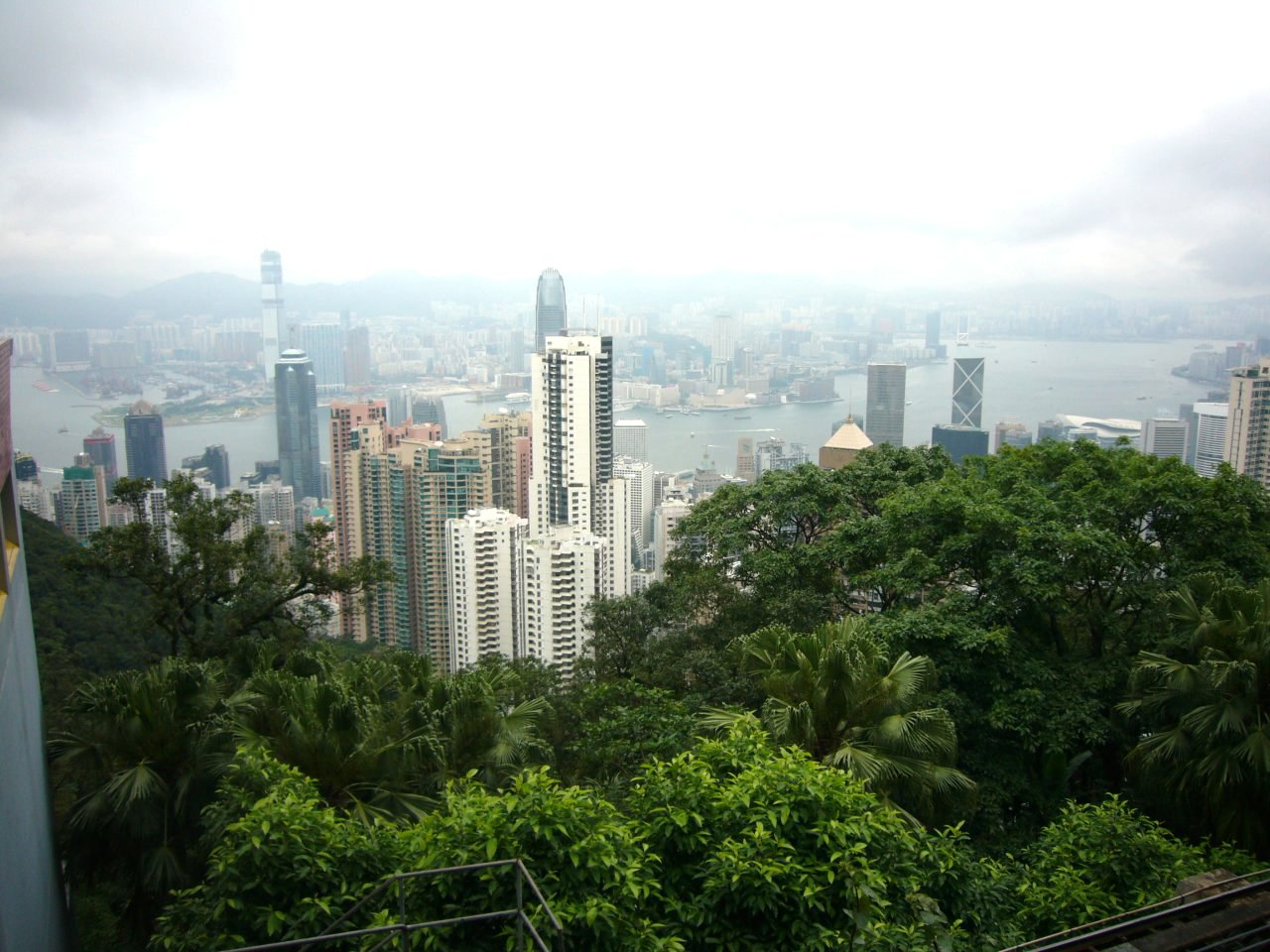 JPEG image - View from The Peak, at the top of the railway. ...