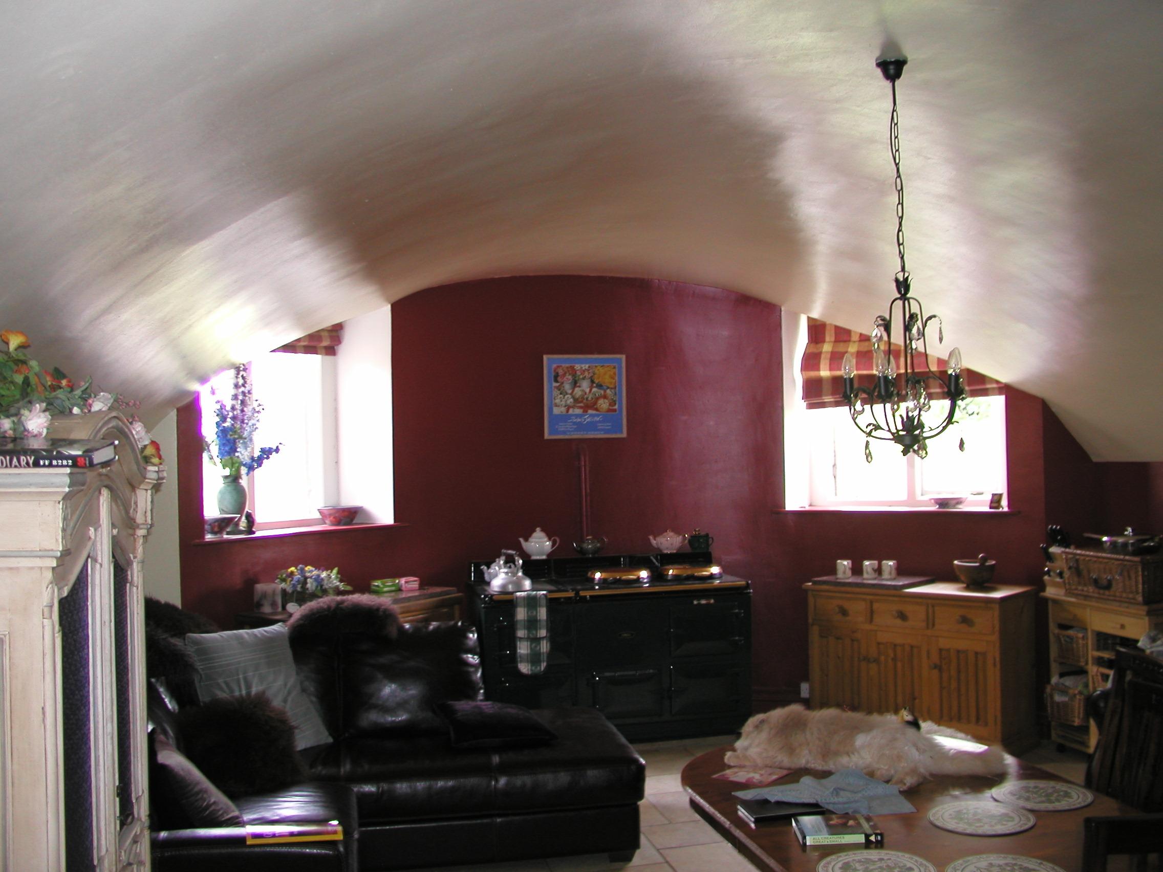 JPEG image -Basement kitchen with vaulted ceilings
