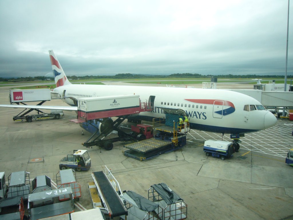 JPEG image - Our Boeing 767 being prepared ...