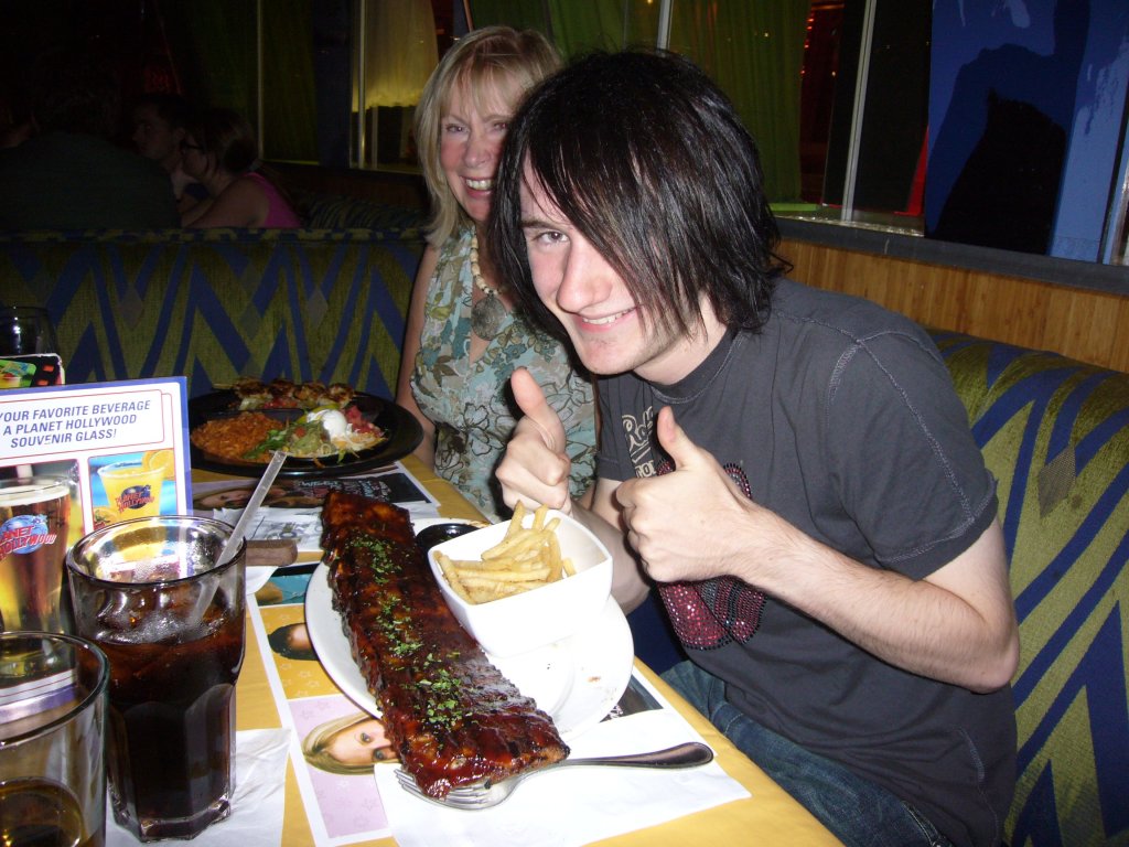 JPEG image - A full plate of ribs for dinner! ...
