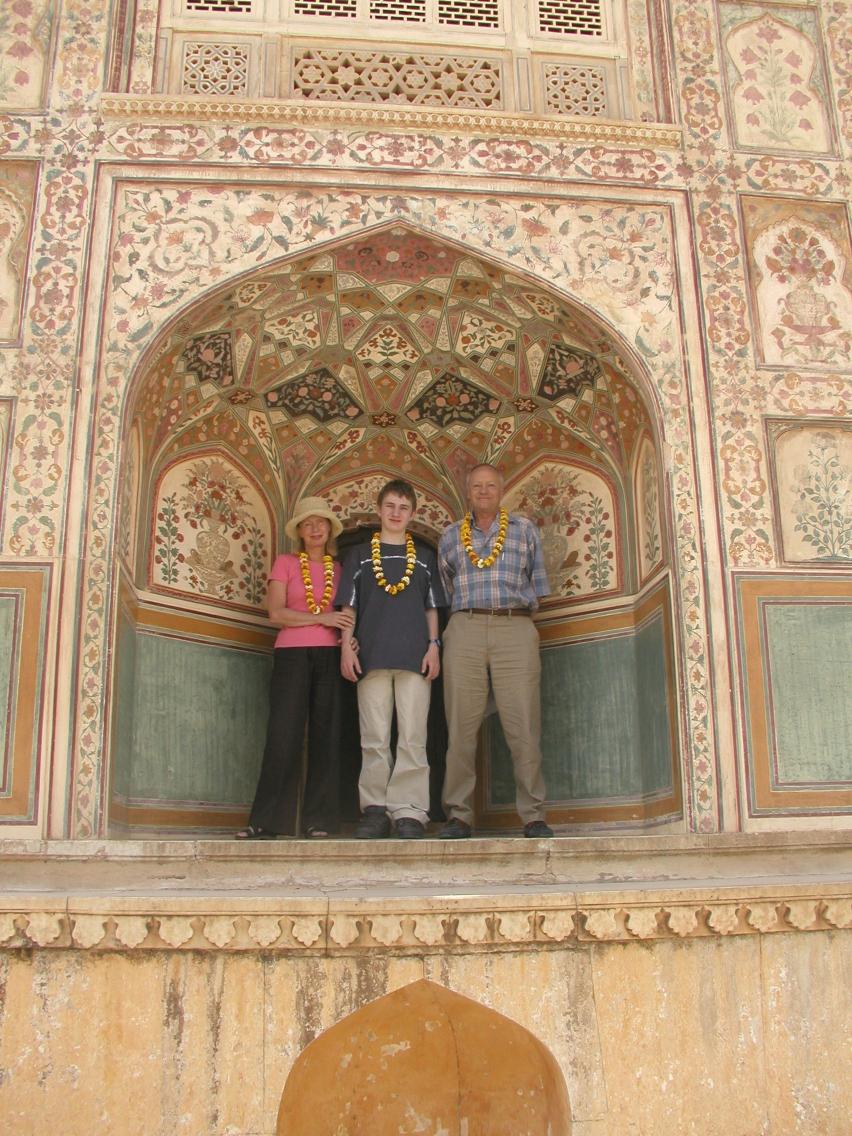 JPEG image - We three in Amber fort ...