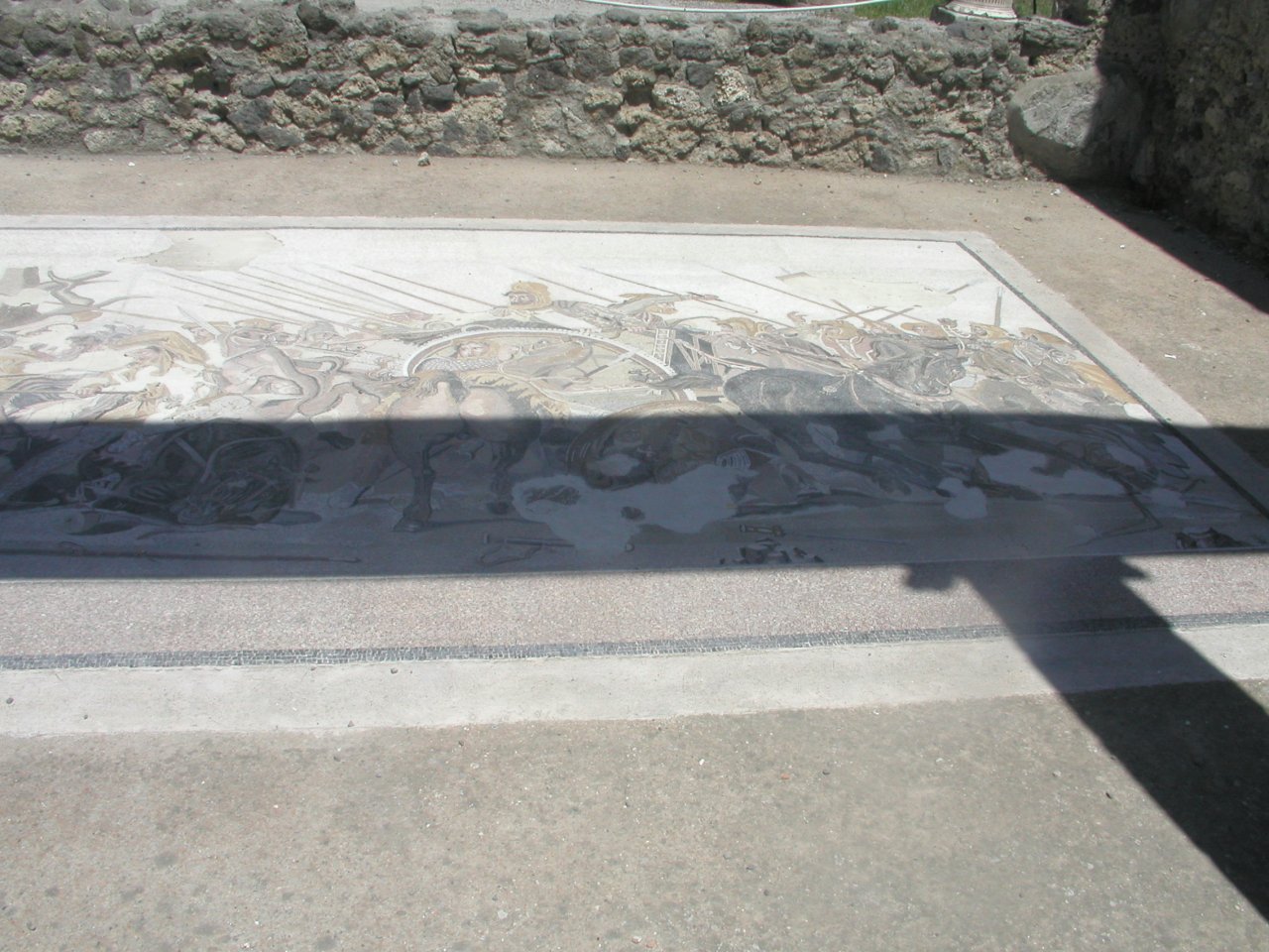 JPEG image - Pompei : The remnants of a very large and complex mosaic in the same house. ...