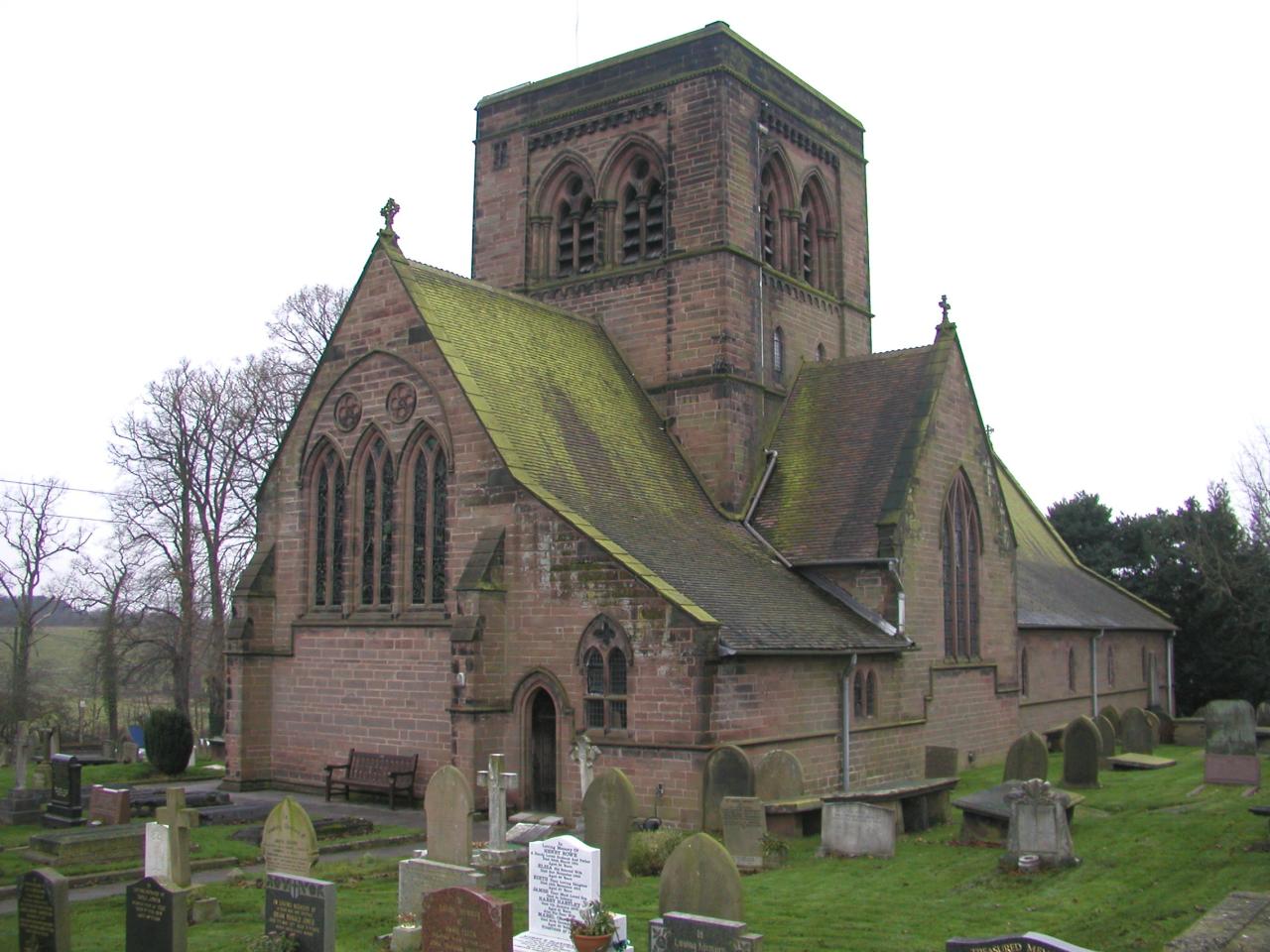 JPEG image - The rear view of Norley Church ...