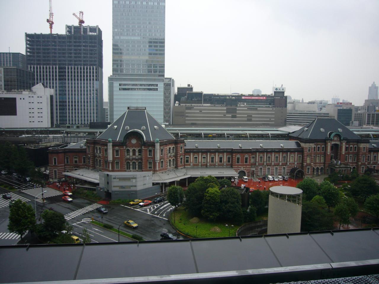 JPEG image - Back to Tokyo for a final day: a view from the 7th floor of the Shin-Naranouchi Building, where we had dinner, of the Tokyo main railway station.  ...