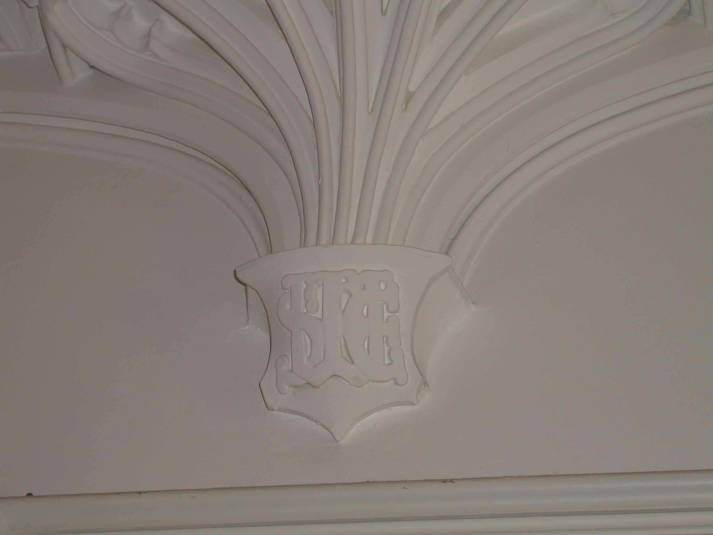 JPEG image - All the cornice plasterworks have Samuel Woodhouse's initials! ...