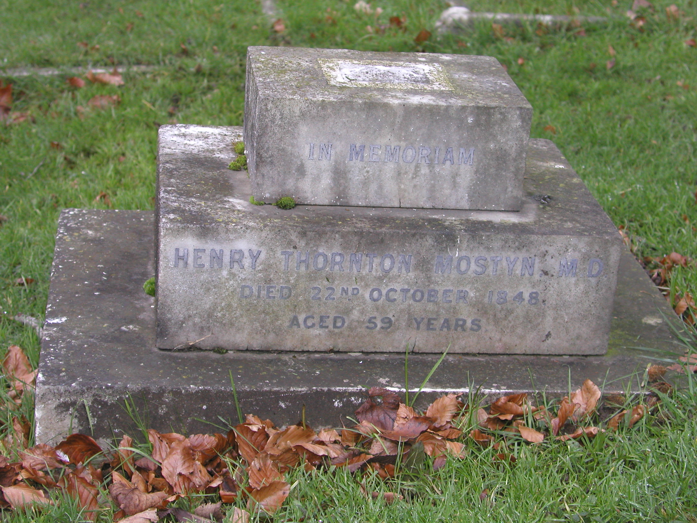 JPEG image - Grave of Henry Thornton Mostyn