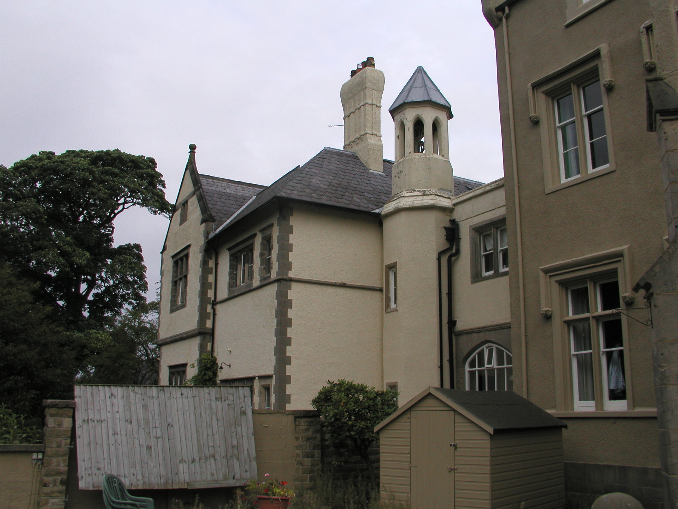 JPEG image - A closer view of the other half of the house, with bell tower