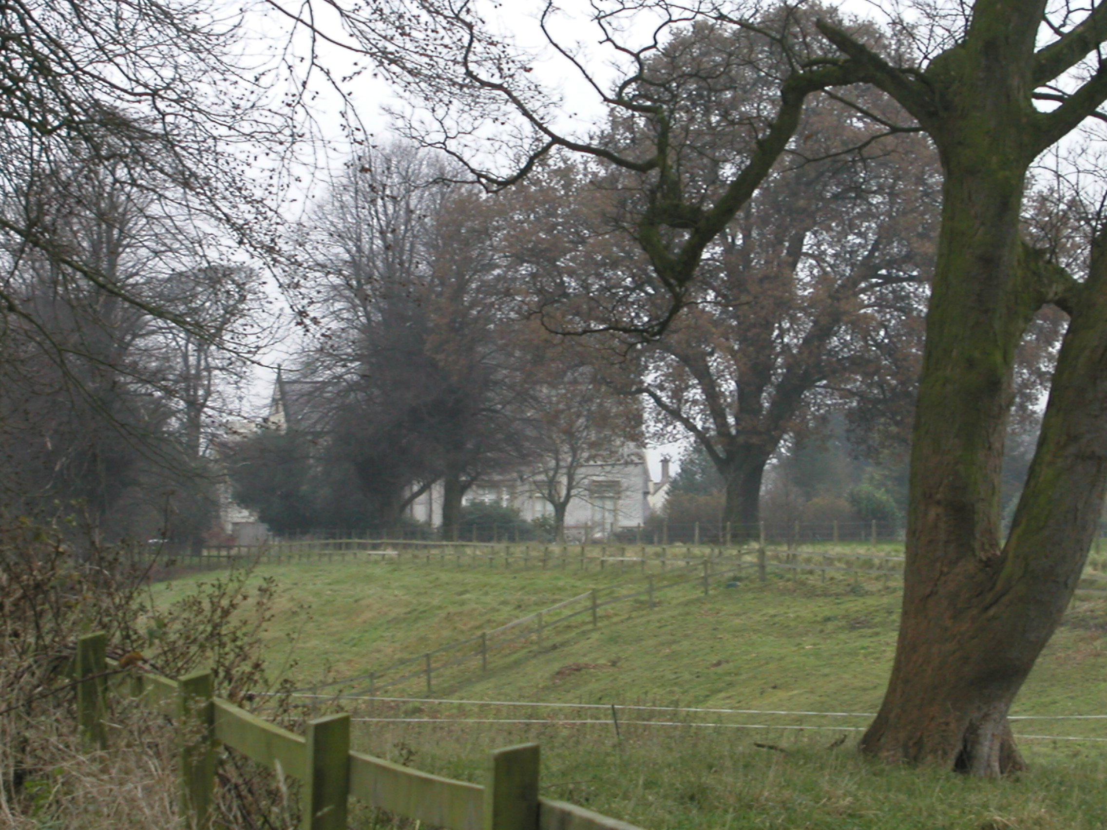 JPEG image - A view of the hall from the end of the path from the church